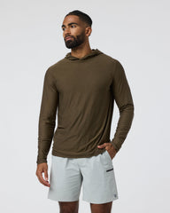 Vuori Strato Tech Hoodie Men's Moss Green Workout Hoodie