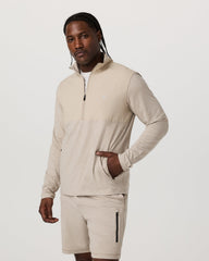 Vuori Sunday Element 1/2 Zip Men's Toast Heather Pullover