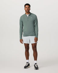 Vuori Clearview Seamless Quarter Zip Men's Marsh Long Sleeve