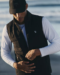 Vuori Sunday Insulated Hybrid Vest Men's Black Training Vest