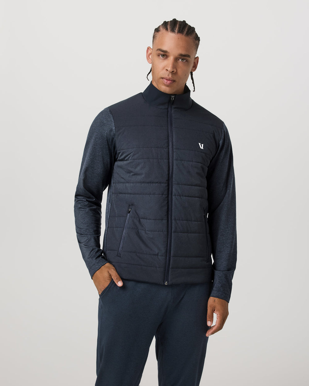 Vuori Sunday Insulated Hybrid Jacket Men's Ink Heather Jacket