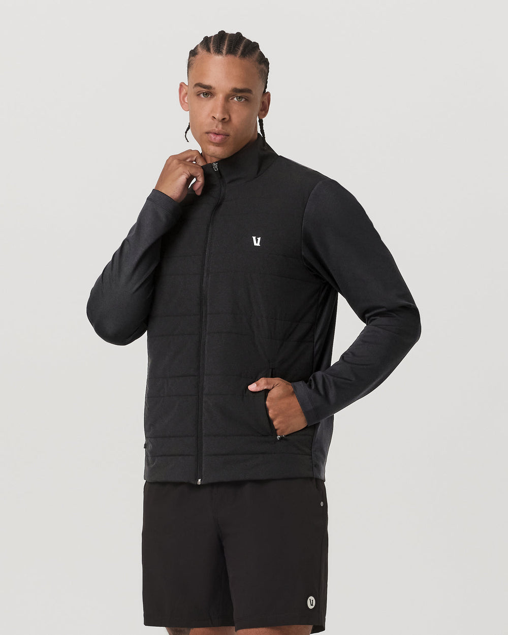 Vuori Sunday Insulated Hybrid Jacket Men's Black Training Jacket