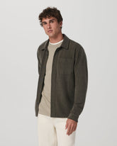 Vuori Beach Fleece Shirt Jacket Dark Oregano Heather Jacket