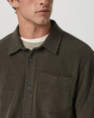 Vuori Beach Fleece Shirt Jacket Dark Oregano Heather Jacket