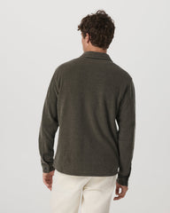Vuori Beach Fleece Shirt Jacket Dark Oregano Heather Jacket