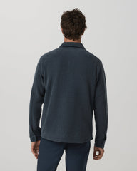 Vuori Beach Fleece Shirt Jacket Men's Ink Heather Jacket