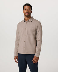 Vuori Coronado Shirt Jacket Men's Pumice Heather Shirt Jacket
