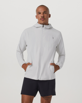 Vuori Outdoor Trainer Shell Men's Full-Zip Grey Mist Jacket