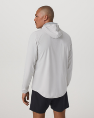 Vuori Outdoor Trainer Shell Men's Full-Zip Grey Mist Jacket