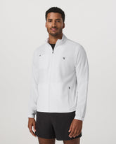 Vuori Venture Track Jacket Men's White Logo Graphic Jacket