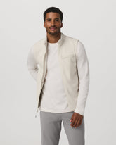 Vuori Aspen Vest Men's Mushroom Zip-Up Fleece Vest