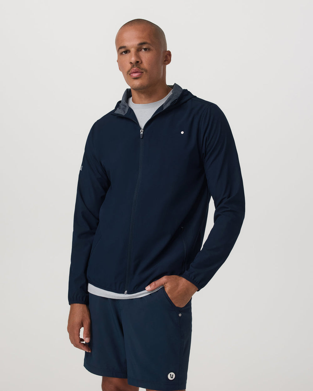 Vuori Outdoor Trainer Shell Men's Lightweight Full-Zip Ink Jacket