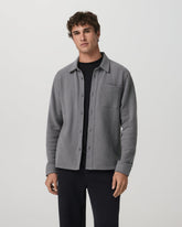 Vuori Beach Fleece Shirt Jacket Men's Pinecone Heather Jacket