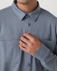 Vuori Coronado Shirt Jacket Men's Slate Blue Heather Jacket