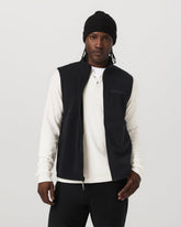 Vuori Aspen Vest Men's Black Zip-Up Fleece Vest