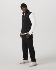 Vuori Aspen Vest Men's Black Zip-Up Fleece Vest