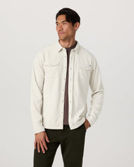 Vuori Aspen Shirt Jacket Men's Mushroom Fleece Shirt Jacket