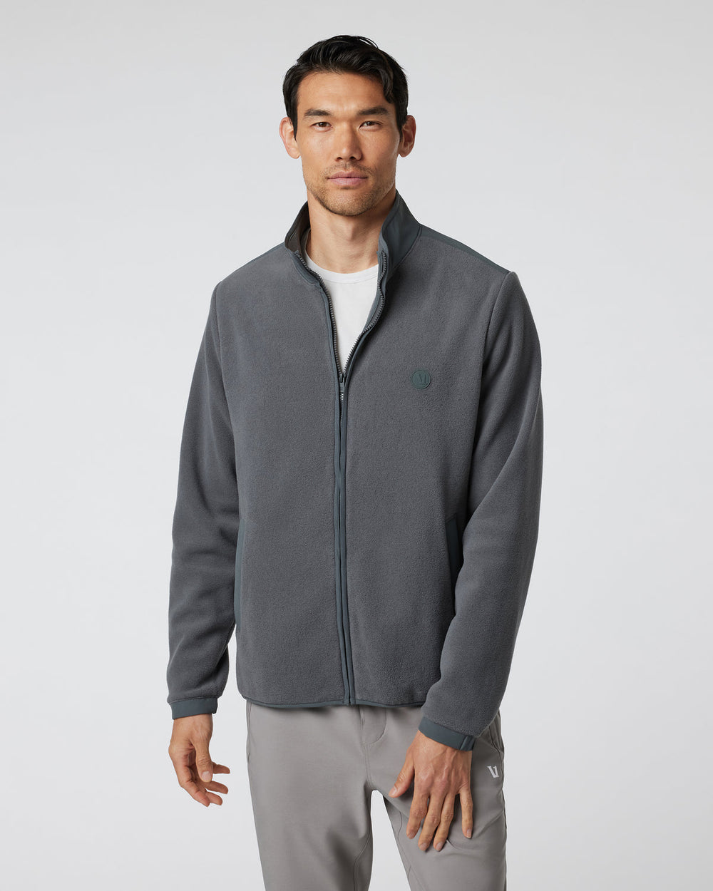 Vuori Aspen Full Zip Jacket Dark Pewter Fleece Jacket
