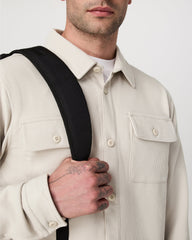Vuori Waffle Shirt Jacket Men's Mushroom Waffle Knit Top