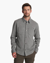 Vuori Del Mar Fleece Shirt Jacket Heather Grey Button Down