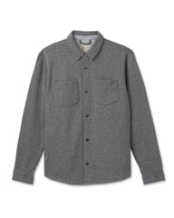 Vuori Del Mar Fleece Shirt Jacket Heather Grey Button Down
