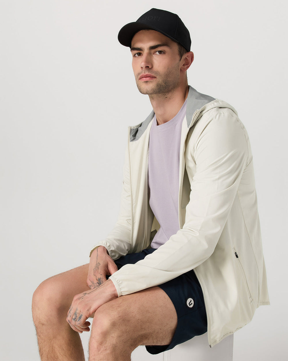 Vuori Outdoor Trainer Shell Men's Winter Grey Hooded Jacket
