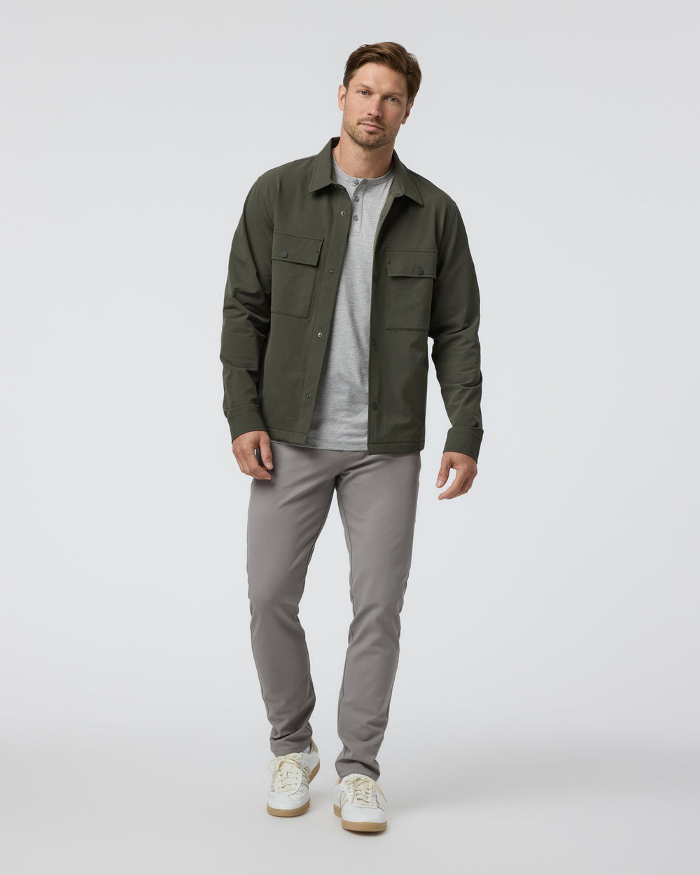 Vuori Lawson Tech Shirt Jacket Oregano