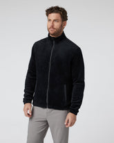 Vuori Fairfield Full Zip Jacket Men's Black Fleece Jacket