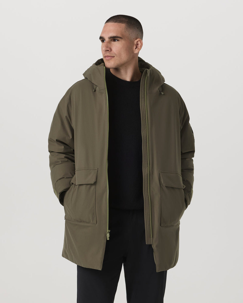 Vuori Bering Down Parka Warm Men's Oregano Jacket