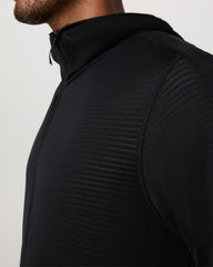Vuori Powergrid Full Zip Jacket 2.0 Men's Black Fleece Jacket