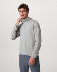 Vuori Powergrid Full Zip Jacket 2.0 Men's Sea Fog Fleece Jacket