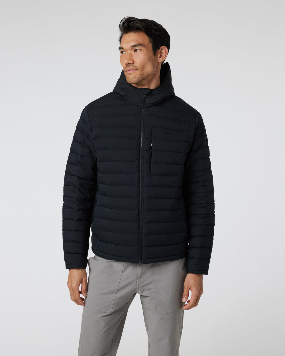 Vuori Steadfast Full Zip Hooded Jacket Black