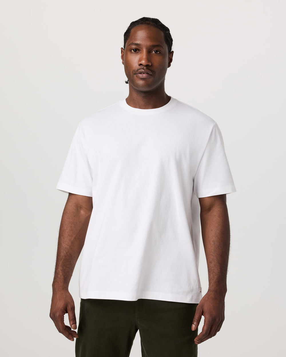 Vuori Short Sleeve Heavyweight Cotton Tee Men's White T-Shirt