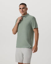 Vuori Strato Tech Polo Men's Thyme Heather Performance Shirt
