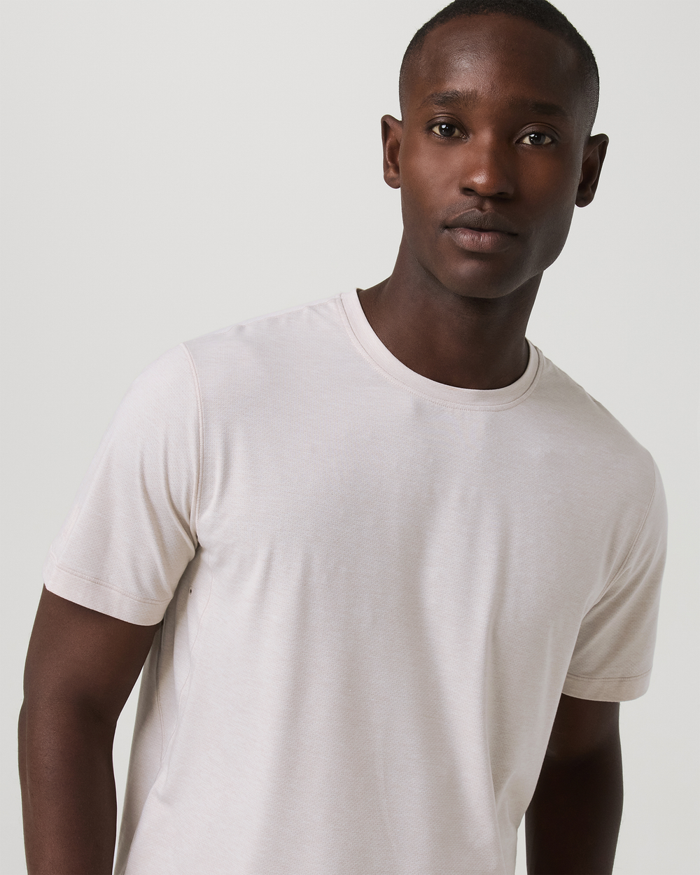 Vuori Short Sleeve Everyday Tee Men's Oatmeal Heather Shirt