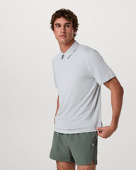 Vuori Short Sleeve Viewpoint Polo 2.0 Men's Sky Grey Shirt