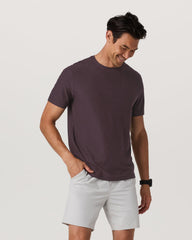 Vuori Strato Tech Tee Men's Raisin Heather Performance Shirt