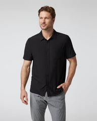 Vuori Short Sleeve Strato Button Down Men's Black Shirt