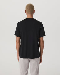 Vuori Short Sleeve Merino Wool Tee Men's Black Knit Shirt