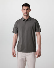 Vuori Short Sleeve Feather Polo Warm Grey