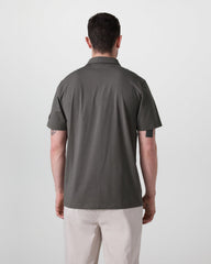 Vuori Short Sleeve Feather Polo Warm Grey
