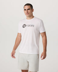Vuori V1 Vuori Wordmark Logo Tee Men's White Logo T-Shirt