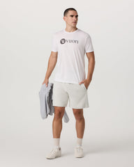 Vuori V1 Vuori Wordmark Logo Tee Men's White Logo T-Shirt