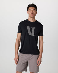 Vuori V1 Logo Tee Men's Black Graphic Tee