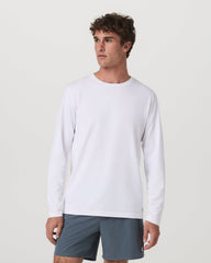 Vuori Long Sleeve Tuvalu Tee Men's Lightweight White Shirt