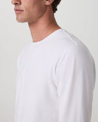 Vuori Long Sleeve Tuvalu Tee Men's Lightweight White Shirt