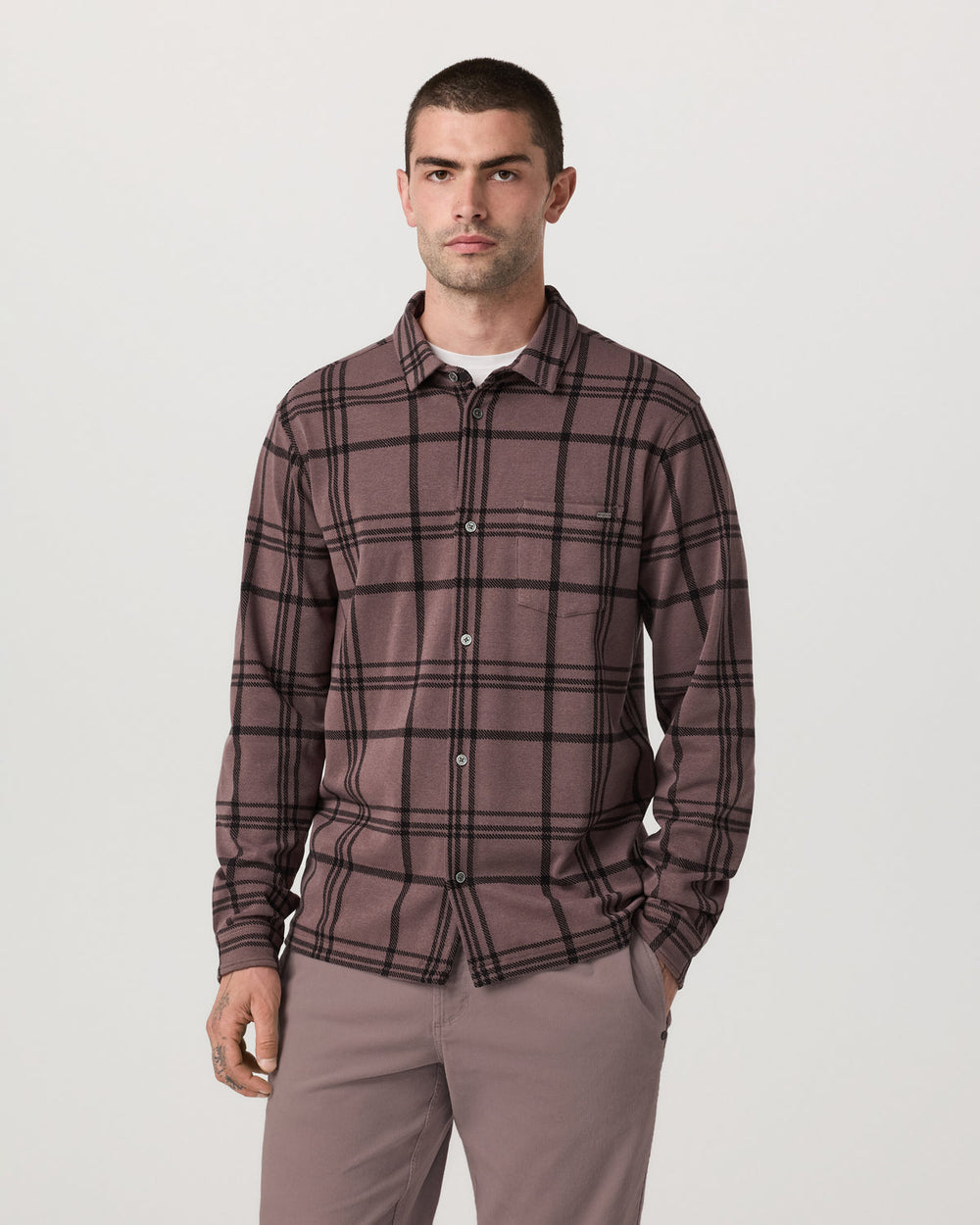 Vuori Seaview Plaid Button Down Shirt Men's Huckleberry Shirt