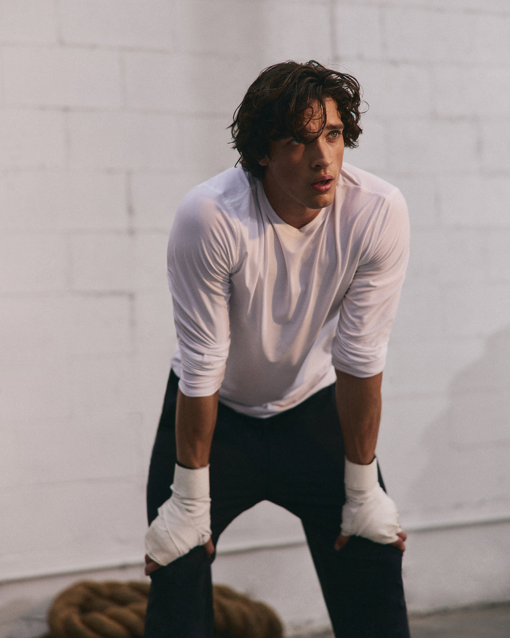 Vuori Long Sleeve Strato Tech Tee Men's White Shirt