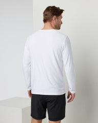 Vuori Long Sleeve Strato Tech Tee Men's White Shirt