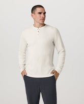 Vuori Waffle Henley Men's Marshmallow Henley Top